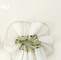 Scrunchie 髮圈 綠波點白裙邊