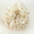 Scrunchie 髮圈 米白印花雪紡