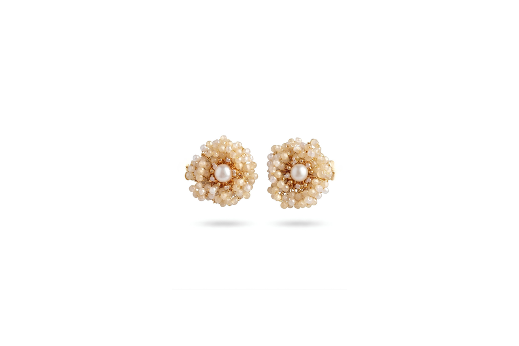 Posy Earrings 橄欖綠