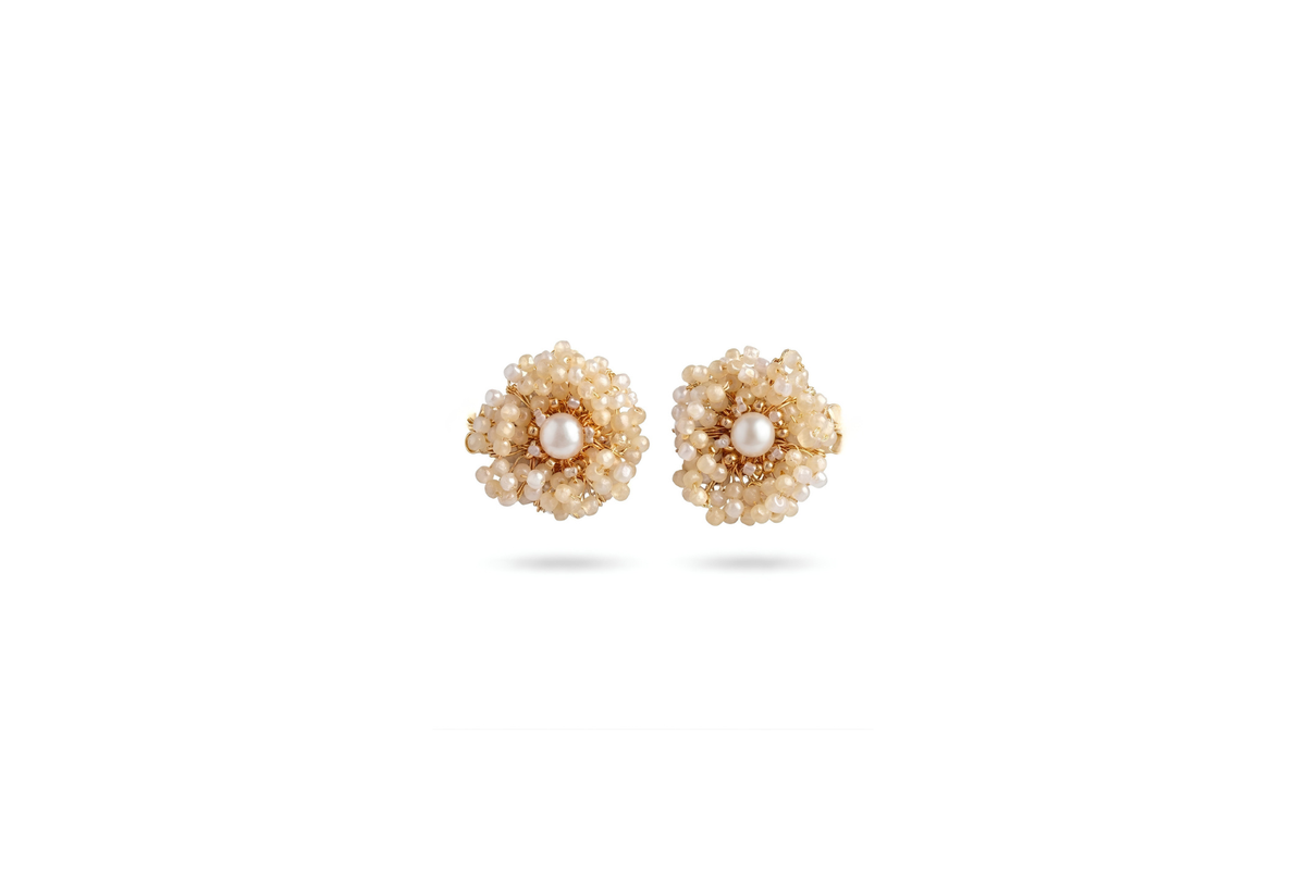 Posy Earrings 橄欖綠