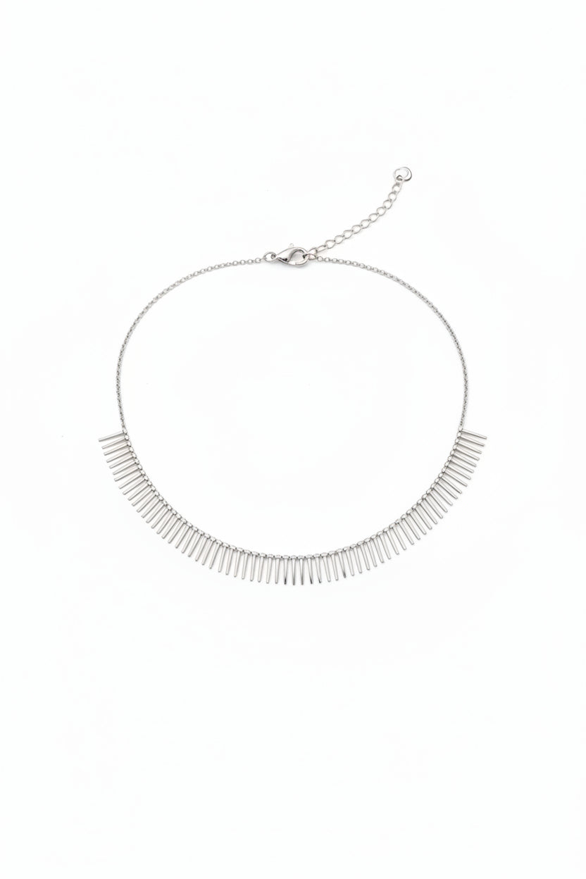 Mesh Necklace 編織鏈項鏈 – SOMUSOMU woven silver chain necklace