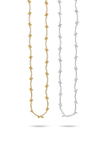 Ripple Necklace 波紋珠飾項鏈 – SOMUSOMU 波浪雙鏈珠飾，金色及銀色兩款