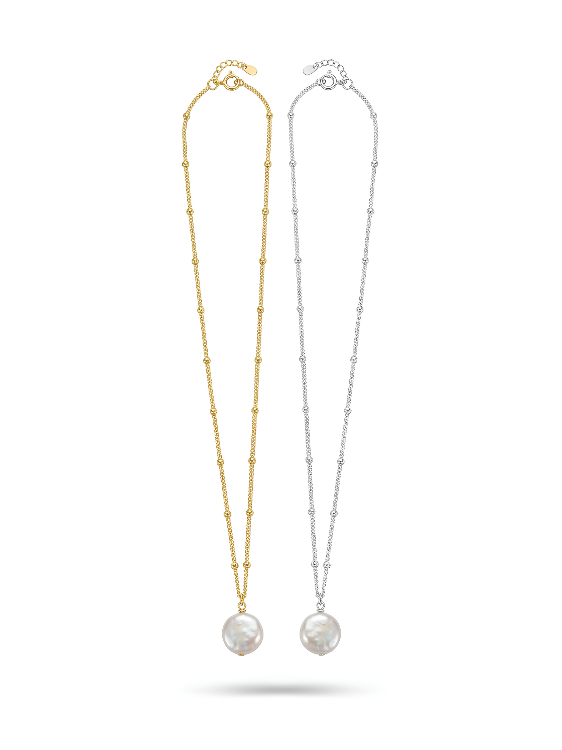 Luna Necklace 月珠吊墜項鏈 – SOMUSOMU 淡水珍珠衛星鏈，金色及銀色兩款