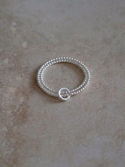 Duo Bracelet 雙層串珠手鏈 – SOMUSOMU 銀色雙層串珠手鏈