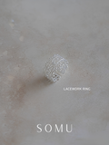 Lacework Ring 密鑲戒指 – SOMUSOMU 寬版密鑲水鑽戒指
